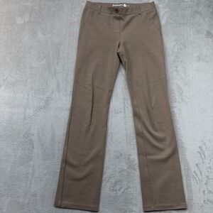 Betabrand Pants Women's Medium Dress Pant Yoga Pants Taupe Straight Leg Stretch